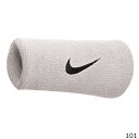 【SALE】NIKE ナイキ スポーツアクセサリー スウッシュ ダブルワイドリストバンド ホワイトブラック BN2094-101