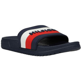 18cm〜22cm TOMMY HILFIGER トミーフィルフィガー サンダル シューズ 子供 ジュニア キッズ 男子 女子 GLOBAL STRIPE SLIDE NAVY/RED/WHITE TH100805