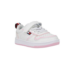 13cm〜17cm TOMMY HILFIGER トミーフィルフィガー ベルクロシューズ スニーカー 靴 子供 ジュニア キッズ 男子 女子 CADE COURT LOW ALT WHITE/PINK SMOOTH TH100935