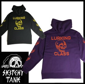 LURKING CLASS ラーキングクラス LINE HOOD スケッチータンク SKETCHY TANK パーカー プルオーバー Pullover フード 長袖 SKATE スケート ストリート スケボー サーフィン TATOO タトゥデザイン スカル シンプル BLACK,PURPLE