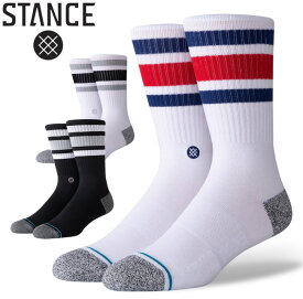STANCE スタンス BOYD ST ハイソックス 靴下 INFIKNIT インフィニット socks sox インナー スケボー スケート SKATE ストリート アウトドア 柄 [BLACK/WHITE/BLUE]