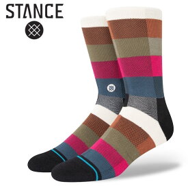 STANCE スタンス CRYPTIC ハイソックス 靴下 INFIKNIT インフィニット socks sox インナー スケボー スケート SKATE ストリート アウトドア 柄 [BLACK]
