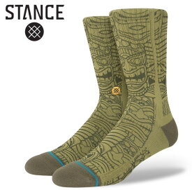 STANCE スタンス TIKI HUT ハイソックス 靴下 INFIKNIT インフィニット socks sox [GREEN]