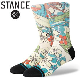 STANCE スタンス SURFS UP SHAGGY ハイソックス 靴下 socks sox インナー スケボー スケート SKATE ストリート アウトドア 柄 [BLUE]