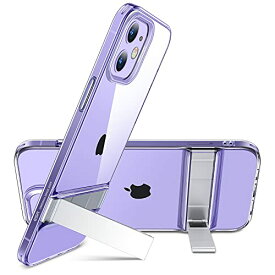 ESR iPhone 12 ケース iPhone 12 Pro ケース メタルキックスタンドケース 特許取得キックスタンド 3WAY置き 角度調整可能 落下保護性能改善 スリム 柔軟 背面カバー TPUケース 6.1インチ クリア