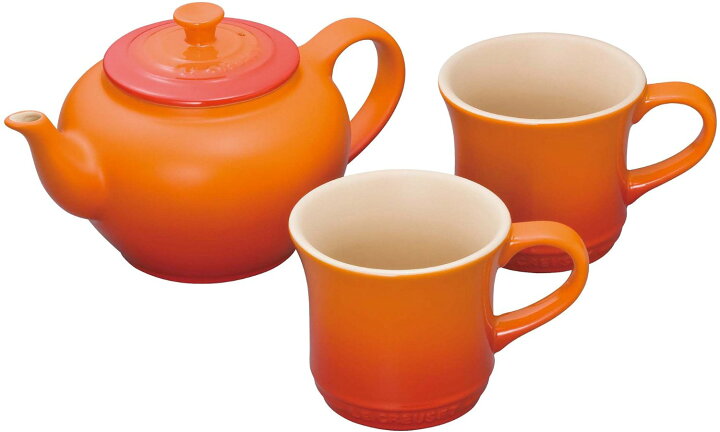 ル・クルーゼ (Le Creuset) ティーポット&マグSS(2個入)セット 