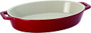 【ギフト対応可】ストウブ 【staub】 セラミック オーバルディッシュ チェリー 23cm 選べる無料ラッピング 食洗器対応…