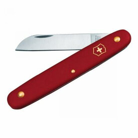 【ギフト対応可】【国内正規品】ビクトリノックス 【VICTORINOX】 フローリストナイフ ストレート レッド　折りたたみナイフ 選べる無料ラッピング 園芸用品 ガーデニング フラワーアレンジメント 生け花 切り花 花屋 園芸雑貨 花鋏 切れ味抜群