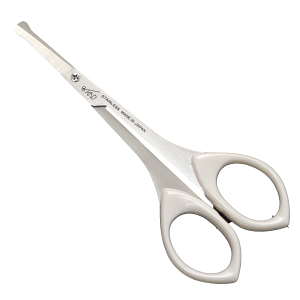 KND 鼻毛鋏 ピンク ホワイト【関の刃物】 切れ味抜群 よく切れる ステンレス 衛生用品 エチケット用品 美容 美粧 ミニハサミ カット メイク 化粧 ポーチ 手入れ 鼻用 鼻毛切 美粧鋏 先丸 安全