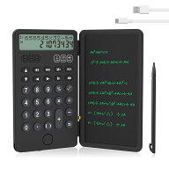 NEWYES 電卓付き電子メモパッド Type-C充電可 2行表示 折りたたみ式 ワンタッチ消去 多機能 計算機 デジ…