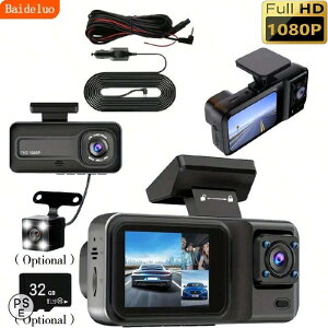 1080P HD�h���C�u���R�[�_�[ �O��ԓ��^��Ή� �ԊO���i�C�g�r�W���� ���[�v�^�� �L�pDVR 2.0�C���`IPS��� 32GB�J�[�h�Ή� ���@�\�J�[�A�N�Z�T���[