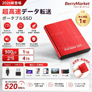 �y2026�V�o��zSALE�I�ϏՌ� �|�[�^�u��SSD �O�t��SSD 500GB/1TB/2TB/4TB �����^ USB3.1 Type-C�Ή� �X�}�z�EPC�݊� 1�N�ۏ�