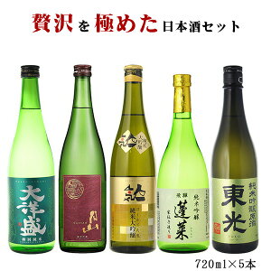 日本酒 飲み比べ 送料無料 5本セット 高級料亭に提案 贅沢を極めた日本酒 豪華飲み比べセット 720ml×5本 地酒