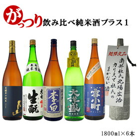 日本酒　飲み比べ　送料無料　純米酒プラス1　がっつり日本酒飲み比べ6本セット　1800ml×6本　（北海道・沖縄＋890円）