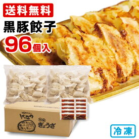 黒豚 餃子 96個 (48個入り×2袋) 博多ラーメン げんこつ 送料無料 冷凍