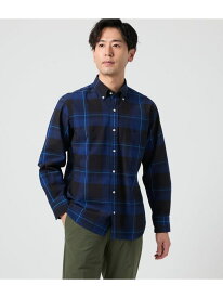 【SALE／60%OFF】サッカー ビッグチェック 長袖ショートボタンダウンシャツ NEWYORKER MEN ニューヨーカー トップス シャツ・ブラウス ネイビー【RBA_E】【送料無料】[Rakuten Fashion]