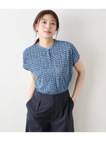 【SALE／30%OFF】ポリエステル強撚スムース 幾何学プリント ボックスシルエットプルオーバー NEWYORKER WOMEN ニューヨーカー トップス カットソー・Tシャツ ブルー【RBA_E】【送料無料】[Rakuten Fashion]
