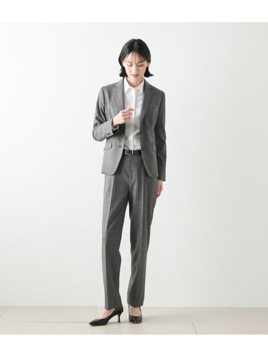 楽天市場】ウールシルクピンヘッド テーパードパンツ NEWYORKER WOMEN