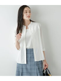 【SALE／35%OFF】ヘアラインコットンボイル ピンタック7分袖シャツ NEWYORKER WOMEN ニューヨーカー トップス シャツ・ブラウス ホワイト【RBA_E】【送料無料】[Rakuten Fashion]
