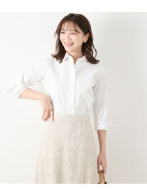 【SALE／50%OFF】コットンポリブロード 比翼シャツ NEWYORKER WOMEN ニューヨーカー トップス シャツ・ブラウス ホワイト【RBA_E】【送料無料】[Rakuten Fashion]