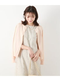 【SALE／60%OFF】アセテートナイロン天竺 クルーネックカーディガン NEWYORKER WOMEN ニューヨーカー トップス カーディガン ピンク ホワイト【RBA_E】【送料無料】[Rakuten Fashion]