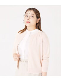 【SALE／59%OFF】【L】アセテートナイロン天竺 クルーネックカーディガン NEWYORKER WOMEN L-SIZE ニューヨーカー エルサイズ トップス カーディガン ピンク ホワイト【RBA_E】【送料無料】[Rakuten Fashion]