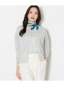 ヴィスコースポリエステル クルーネックカーディガン NEWYORKER WOMEN ニューヨーカー トップス カーディガン ホワイト【送料無料】[Rakuten Fashion]