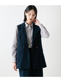 【SALE／48%OFF】【L】【ウォッシャブル】ライトコール ダブルブレストジレ NEWYORKER WOMEN L-SIZE ニューヨーカー エルサイズ ジャケット・アウター その他のジャケット・アウター ネイビー【RBA_E】【送料無料】[Rakuten Fashion]