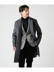 【SALE／30%OFF】メランジウール ショートビーバー ロングコンバーチブルカラーコート NEWYORKER MEN ニューヨーカー ジャケット・アウター その他のジャケット・アウター ブルー グレー【RBA_E】【送料無料】[Rakuten Fashion]