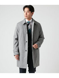 【SALE／40%OFF】【ストレッチ】サージ セミロングステンカラーコート NEWYORKER MEN ニューヨーカー ジャケット・アウター ステンカラーコート グレー ブラック【RBA_E】【送料無料】[Rakuten Fashion]