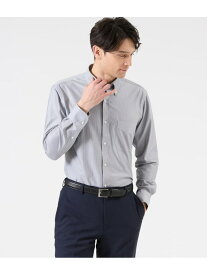 【SALE／20%OFF】【ストレッチ・吸水速乾・通気性】トリコット 千鳥 長袖ボタンダウンシャツ NEWYORKER MEN ニューヨーカー トップス シャツ・ブラウス ネイビー グレー【RBA_E】【送料無料】[Rakuten Fashion]