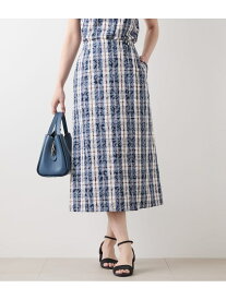 【SALE／40%OFF】ペイズリーニューヨーカータータン ラップ風スカート NEWYORKER WOMEN ニューヨーカー スカート ロング・マキシスカート ネイビー【RBA_E】【送料無料】[Rakuten Fashion]