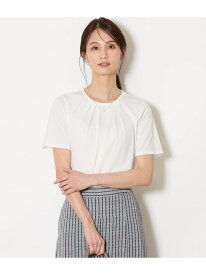 【SALE／22%OFF】【L】【接触冷感】強撚スムース フロントタック プルオーバー NEWYORKER WOMEN L-SIZE ニューヨーカー エルサイズ トップス カットソー・Tシャツ ホワイト ブルー【RBA_E】【送料無料】[Rakuten Fashion]