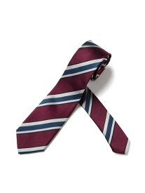 【SALE／20%OFF】ストライプ ネクタイ NEWYORKER MEN ニューヨーカー スーツ・フォーマル ネクタイ・蝶ネクタイ ワインレッド【RBA_E】【送料無料】[Rakuten Fashion]