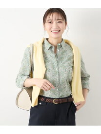 【SALE／34%OFF】【L】楊柳ペイズリープリント 切替え長袖シャツ NEWYORKER WOMEN L-SIZE ニューヨーカー エルサイズ トップス シャツ・ブラウス グリーン【RBA_E】【送料無料】[Rakuten Fashion]