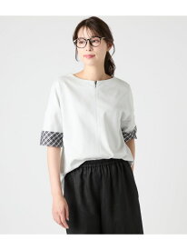 【SALE／16%OFF】スーピマポンチシルケットバイオ 袖口折返しチュニック NEWYORKER WOMEN ニューヨーカー トップス カットソー・Tシャツ ネイビー【RBA_E】【送料無料】[Rakuten Fashion]