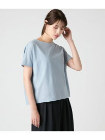 コットンリネンフロート ドルマンスリーブTシャツ NEWYORKER WOMEN ニューヨーカー トップス カットソー・Tシャツ ネイビー ブルー【送料無料】[Rakuten Fashion]