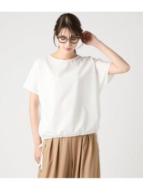 【SALE／40%OFF】チェックジャカードジャージー 裾ドロスト半袖プルオーバー NEWYORKER WOMEN ニューヨーカー トップス カットソー・Tシャツ ブルー ホワイト【RBA_E】【送料無料】[Rakuten Fashion]