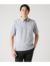 【SALE／27%OFF】【吸水速乾】COOL COMFORT サッカーストライプ ボタンダウンポロシャツ NEWYORKER MEN ニューヨーカー トップス ポロシャツ ブルー【RBA_E】【送料無料】[Rakuten Fashion]