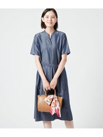 【SALE／14%OFF】ソフトダンガリー 共地ベルト付き半袖ワンピース NEWYORKER WOMEN ニューヨーカー ワンピース・ドレス ワンピース ネイビー【RBA_E】【送料無料】[Rakuten Fashion]