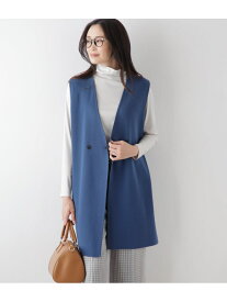 【SALE／60%OFF】【手洗い可能】TC総針 ダブルブレストニットジレ NEWYORKER WOMEN ニューヨーカー トップス ニット ブルー【RBA_E】【送料無料】[Rakuten Fashion]
