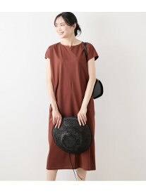 【SALE／50%OFF】【L】コットンポリエステルトリコット 配色ステッチワンピース NEWYORKER WOMEN L-SIZE ニューヨーカー エルサイズ ワンピース・ドレス ワンピース ブラウン【RBA_E】【送料無料】[Rakuten Fashion]