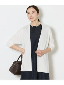 【手洗い可能】ホールガーメント(R) 着流しニットカーディガン NEWYORKER WOMEN ニューヨーカー トップス カーディガン ネイビー ホワイト【送料無料】[Rakuten Fashion]