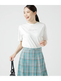 【SALE／28%OFF】40/2コーマ天竺 半袖プリントTシャツ NEWYORKER WOMEN ニューヨーカー トップス カットソー・Tシャツ オレンジ ブルー ホワイト【RBA_E】【送料無料】[Rakuten Fashion]
