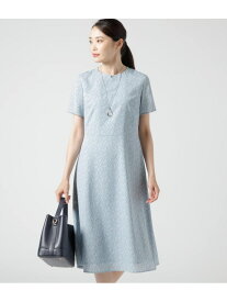 【SALE／14%OFF】ランダムバープリント 半袖フレアワンピース NEWYORKER WOMEN ニューヨーカー ワンピース・ドレス ワンピース グレー【RBA_E】【送料無料】[Rakuten Fashion]