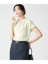 【SALE／38%OFF】ライトタンブラー フレンチスリーブスタンドカラーブラウス NEWYORKER WOMEN ニューヨーカー トップス シャツ・ブラウス ブルー ホワイト【RBA_E】【送料無料】[Rakuten Fashion]