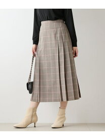 【SALE／50%OFF】カラードグレンチェック サイドタックプリーツスカート NEWYORKER WOMEN ニューヨーカー スカート その他のスカート ブラウン【RBA_E】【送料無料】[Rakuten Fashion]
