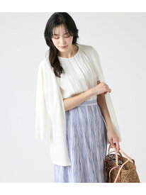 【SALE／50%OFF】セミハイツイストコットン針抜き 着流しカーディガン NEWYORKER WOMEN ニューヨーカー トップス カーディガン ホワイト【RBA_E】【送料無料】[Rakuten Fashion]