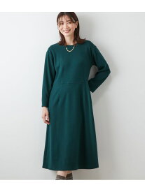 【SALE／50%OFF】【手洗い可能】ストレッチポンチ ウエスト切替えワンピース NEWYORKER WOMEN ニューヨーカー ワンピース・ドレス ワンピース ネイビー グリーン【RBA_E】【送料無料】[Rakuten Fashion]