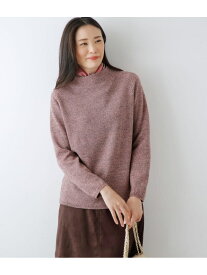 【SALE／50%OFF】【L】撚り杢MIX天竺 ボトルネックプルオーバー NEWYORKER WOMEN L-SIZE ニューヨーカー エルサイズ トップス ニット ブルー ピンク【RBA_E】【送料無料】[Rakuten Fashion]
